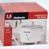 NOS Chefmate 1.5 Quart (1.4 L) Round White Slow Cooker w/ Lid &3 Heat Settings