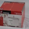NOS Chefmate 1.5 Quart (1.4 L) Round White Slow Cooker w/ Lid &3 Heat Settings