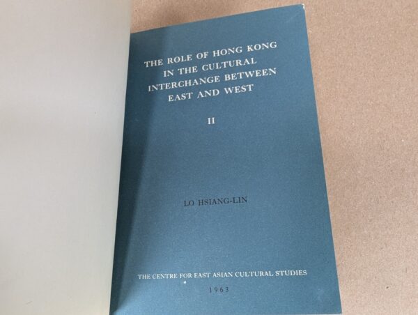 10-2291.jpg The Role of Hong Kong in the Cultural Interchange Between East and West 1963 VII