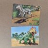 1991 DinoCardz Trading Cards #34 Staurikosaurus and #42 Estemmenosuchus Set of 2