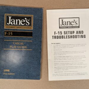 Jane's Combat Simulations F-15 PC Game Booklets 1998 Casual Play Setup G...