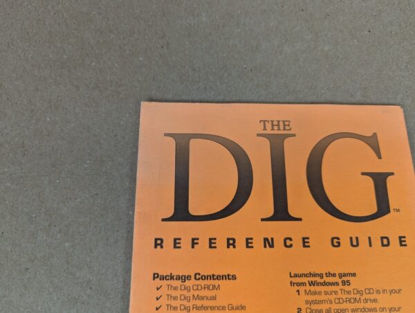 1995 LucasArts The Dig PC Game Reference Guide Manual DOS Windows 95 Vintage ...
