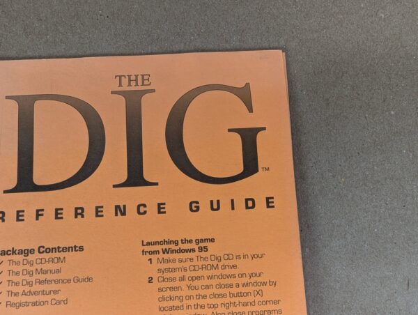1995 LucasArts The Dig PC Game Reference Guide Manual DOS Windows 95 Vintage ...