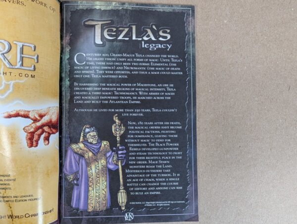 10-2331.jpg 2002 WizKids Mage Knight Unlimited Game Booklet Tezla's Legacy Lore Rulebook