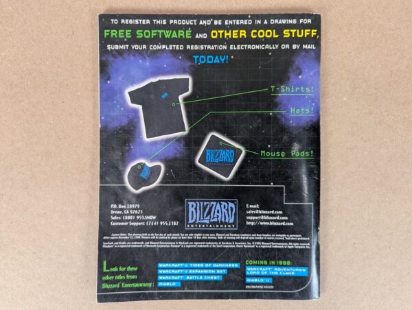10-2333.jpg 1998 Blizzard Entertainment StarCraft PC Game Instruction Manual Vintage Gaming