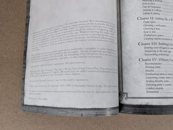 10-2355.jpg Age of Empires II The Age of Kings Official PC Game Manual 1999 Part X04-78896