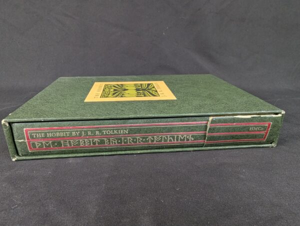 The Hobbit by J.R.R. Tolkien 1966 Houghton Mifflin Hardcover with Green Slipcase