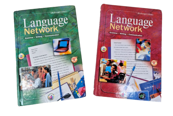 McDougal Littell Language Network Grade 7 Red and Grade 8 Green Textbook Set 2pc