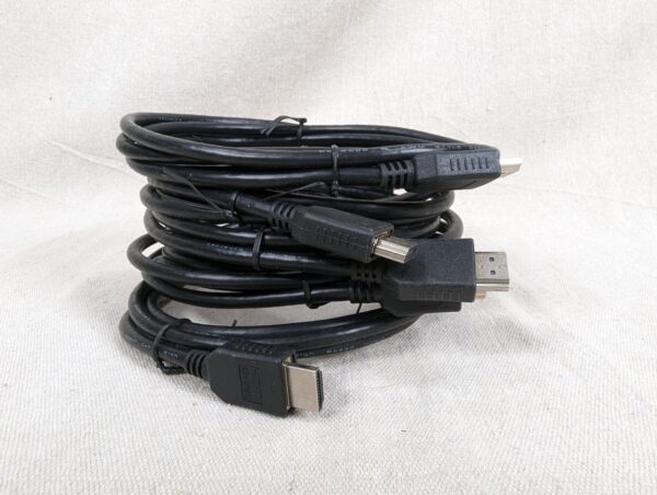Hotron High-Speed HDMI Cables Type-A 5ft Black Lot of 5 Open Box FREE SHIPPING