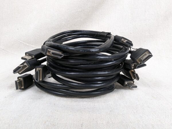 Hotron High-Speed HDMI Cables Type-A 5ft Black Lot of 5 Open Box FREE SHIPPING