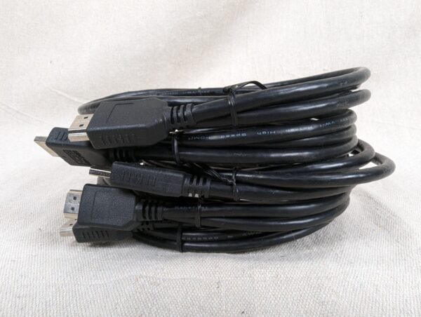 Hotron High-Speed HDMI Cables Type-A 5ft Black Lot of 5 Open Box FREE SHIPPING