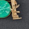 Marvella Japanese Pagoda Jade Gold Tone Brooch Costume Jewelry Unsigned Faux