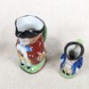 Occupied Japan Toby Jugs Set 2 Miniature Vintage Hand-Painted Ceramic Creamers