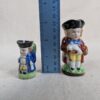 Occupied Japan Toby Jugs Set 2 Miniature Vintage Hand-Painted Ceramic Creamers