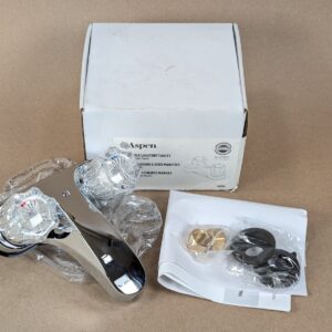 Aspen Andes Collection Two-Handle Lavatory Faucet Polished Chrome Acrylic Han...