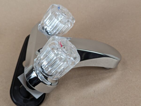 Aspen Andes Collection Two-Handle Lavatory Faucet Polished Chrome Acrylic Han...
