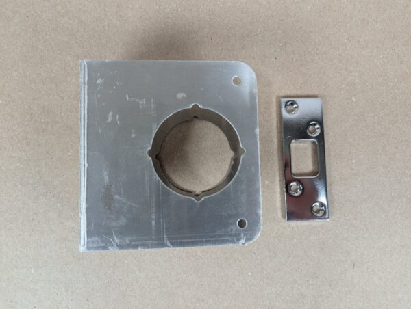 10-2485.jpg NEW Prime Line Lock & Door Reinforcement Plate Stainless Steel 1 3/4" Thick Door