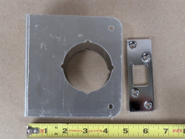 10-2490.jpg NEW Prime Line Lock & Door Reinforcement Plate Stainless Steel 1 3/4" Thick Door