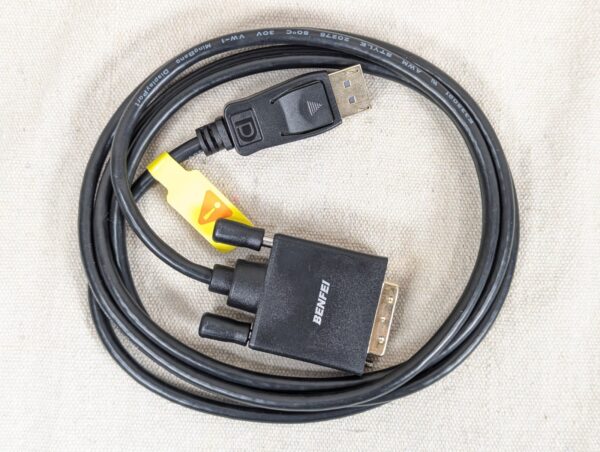Benfei DisplayPort to DVI-D Cable 6ft Black Gold-Plated Connector NEW PACKAGING