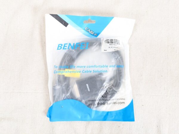 Benfei DisplayPort to DVI-D Cable 6ft Black Gold-Plated Connector NEW PACKAGING