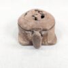 Hand-Carved Wooden Turtle Box Hinged Pierced Lid Trinket Holder Mid-Century S...