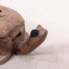 Hand-Carved Wooden Turtle Box Hinged Pierced Lid Trinket Holder Mid-Century S...