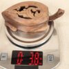 Hand-Carved Wooden Turtle Box Hinged Pierced Lid Trinket Holder Mid-Century S...