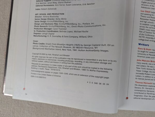 Holt Elements of Literature Fifth Course 2005 Textbook American Literature Ed...