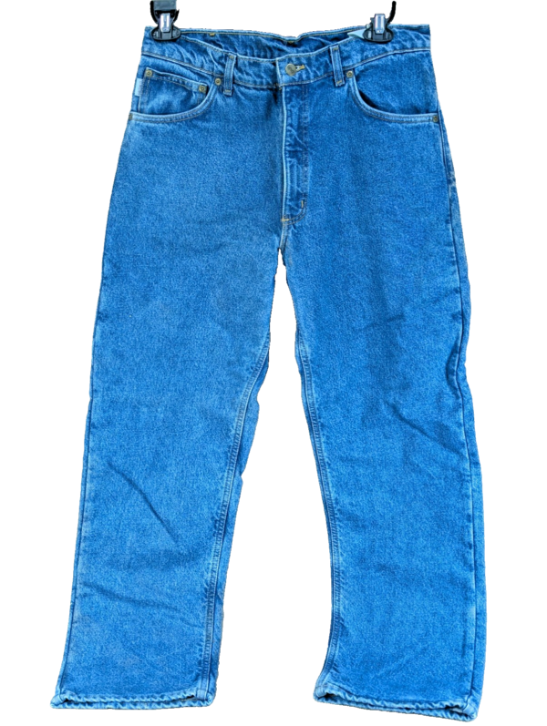 Carhartt B21DST Flannel Lined Denim Jeans Men's Blue Relaxed Fit Straight Leg...