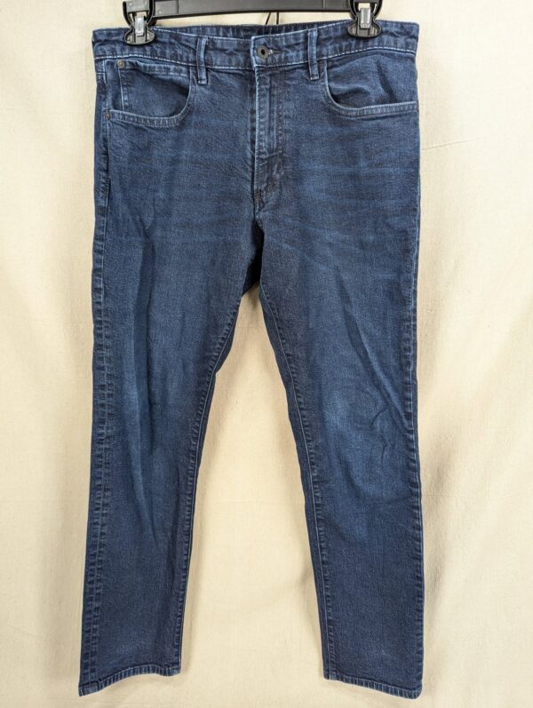 10-2638.jpg Bonobos Men's Jeans Dark Wash 5-Pocket Regular Fit 17.5in Waist 29.5in Inseam