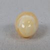 Polished Yellow Calcite Decorative Egg Natural Stone Banded Pattern 2 Inch Tall