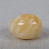 Polished Yellow Calcite Decorative Egg Natural Stone Banded Pattern 2 Inch Tall