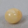 Polished Yellow Calcite Decorative Egg Natural Stone Banded Pattern 2 Inch Tall
