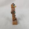 Vintage Alaska Souvenir Totem Pole Figurine Resin Hand Painted 4 Inch Tall Good