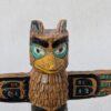Vintage Alaska Souvenir Totem Pole Figurine Resin Hand Painted 4 Inch Tall Good