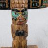 Vintage Alaska Souvenir Totem Pole Figurine Resin Hand Painted 4 Inch Tall Good