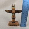 Vintage Alaska Souvenir Totem Pole Figurine Resin Hand Painted 4 Inch Tall Good