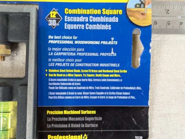 Swanson 12" Professional Combination Square Model TC132 Stainless Steel New 2009