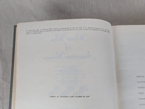 Who's Who of American Women Fourth Edition 1966-1967 The A.N. Marquis Company...