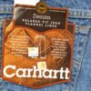 Carhartt B21DST Flannel Lined Denim Jeans Men's Blue Relaxed Fit Straight Leg...
