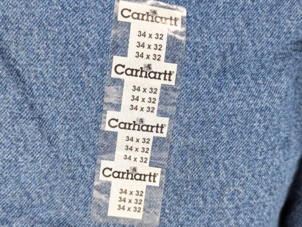 Carhartt B21DST Flannel Lined Denim Jeans Men's Blue Relaxed Fit Straight Leg...