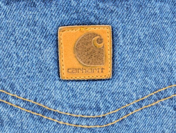 Carhartt B21DST Flannel Lined Denim Jeans Men's Blue Relaxed Fit Straight Leg...