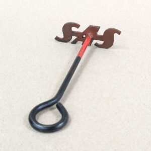 10-2798.jpg Vintage SAS Branding Iron Scandinavian Airlines Collectible Metal 7in Long Good