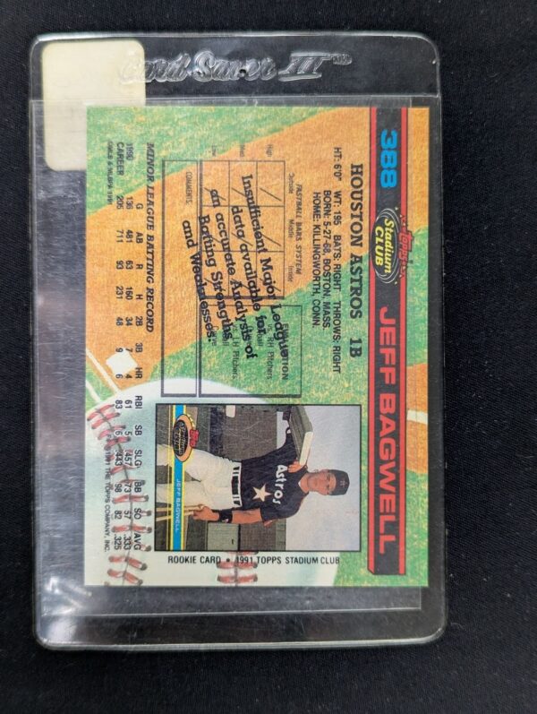 Jeff Bagwell Rookie Card - 1991 Topps Stadium Club - Raw Ungraded
