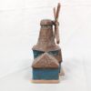 Ceramic Christmas Village Windmill House Illuminated Snowflake Decoration 8 Inch