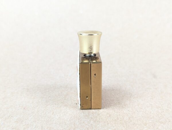 Cloisonne Perfume Bottle Enameled Floral Design Gold-Tone Finish 1960s-80s Era