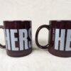 Hershey’s Chocolate 2 Coffee Cup Mug Brown By Galerie Hersheys Logo Since 1894