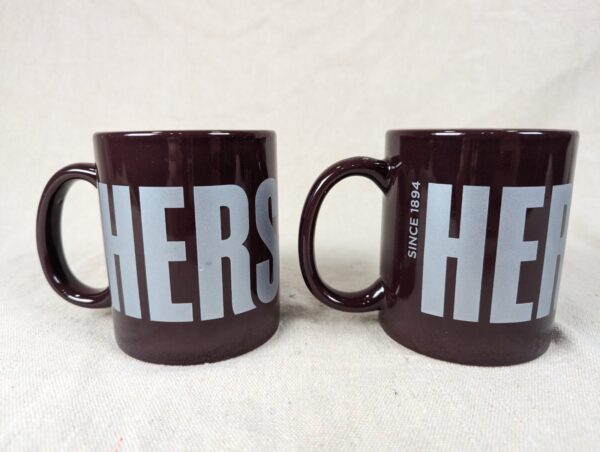 Hershey’s Chocolate 2 Coffee Cup Mug Brown By Galerie Hersheys Logo Since 1894