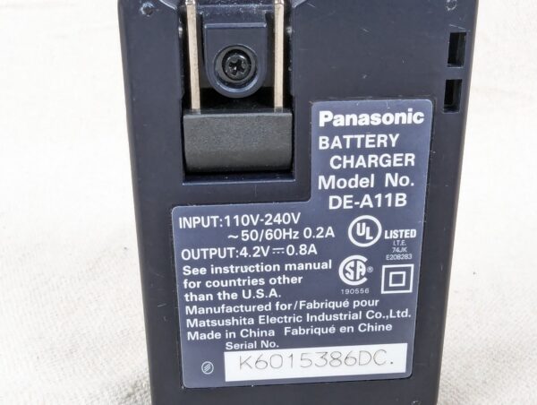 Panasonic Lumix DE-A11B Battery Charger for CGA-S005 DMW-BCC12 Digital Cameras