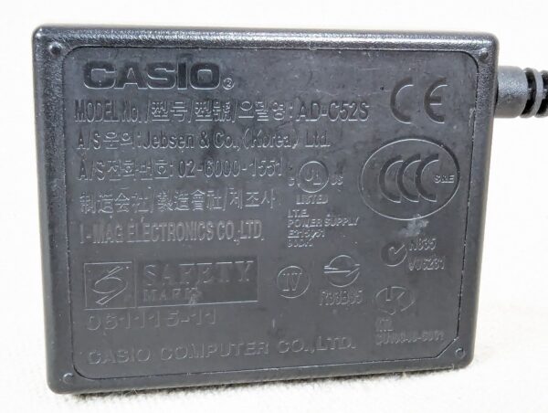 Genuine Casio AD-C52S AC Power Adapter 5.3V 650mA Digital Camera Charger Cord